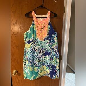 Lilly Pulitzer Pearl Shift in Brilliant Blue Wade And Sea Size 16 NWT